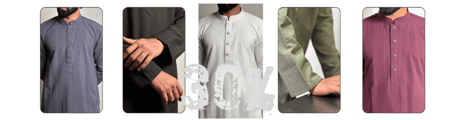 💠 FaeeXaan Self Jacquard Panjabi 💠